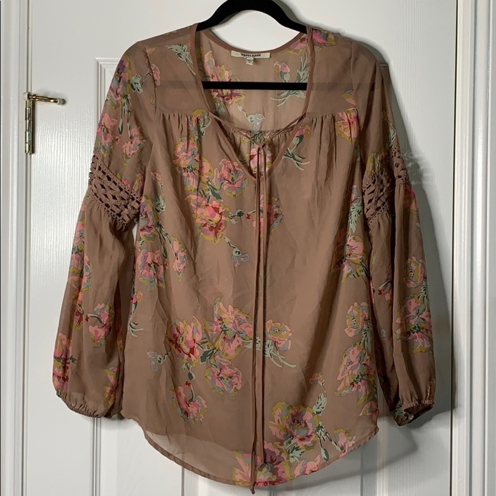 Daniel Rainn Sheer Boho Top